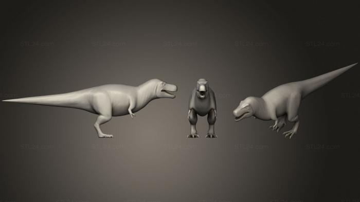 Статуэтки животных (Тираннозавр 23, STKJ_2515) 3D модель для ЧПУ станка